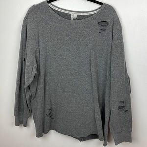 Live ❤️Well❤️Lounge Long Sleeve Top Size 1X Color Grey